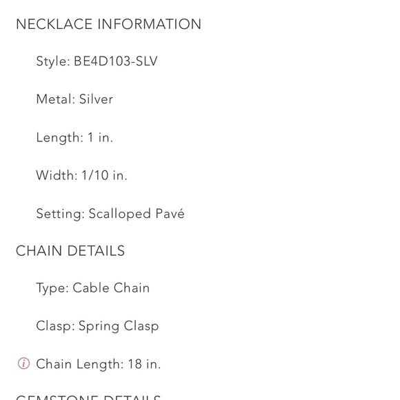 Silver Diamond Bar Necklace - Picture 6 of 7